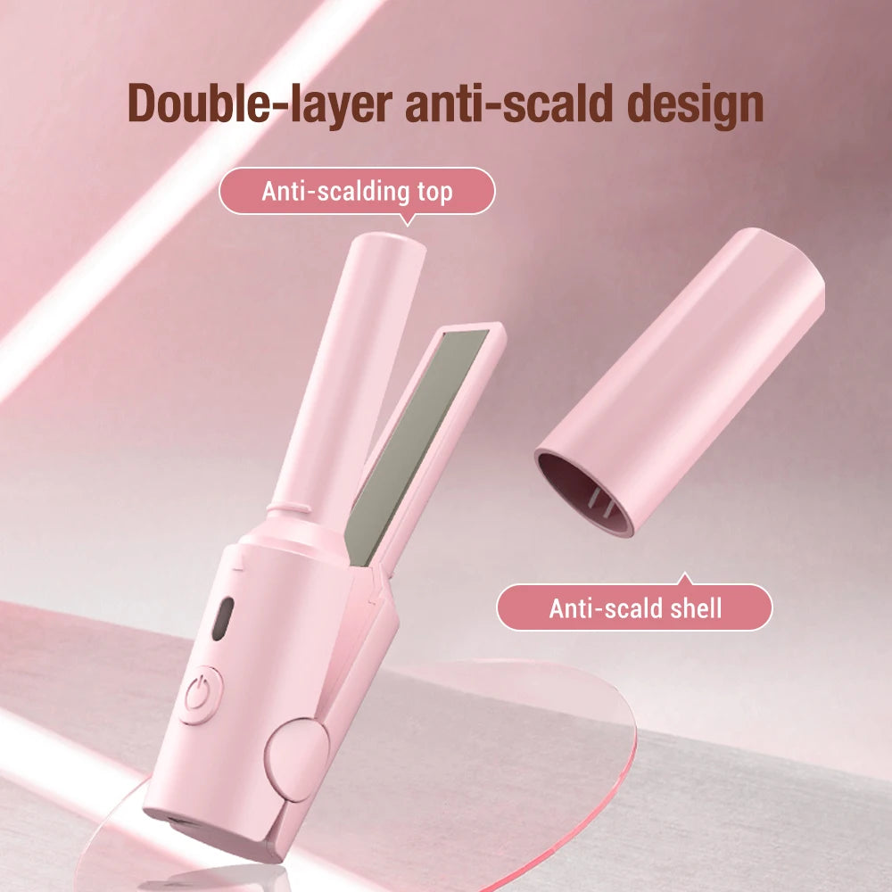 Portable Hair Straightener Small Hair Curling Machine Multifunctional Straight Hair Splint +BATANA OIL Conditioner Hair Care